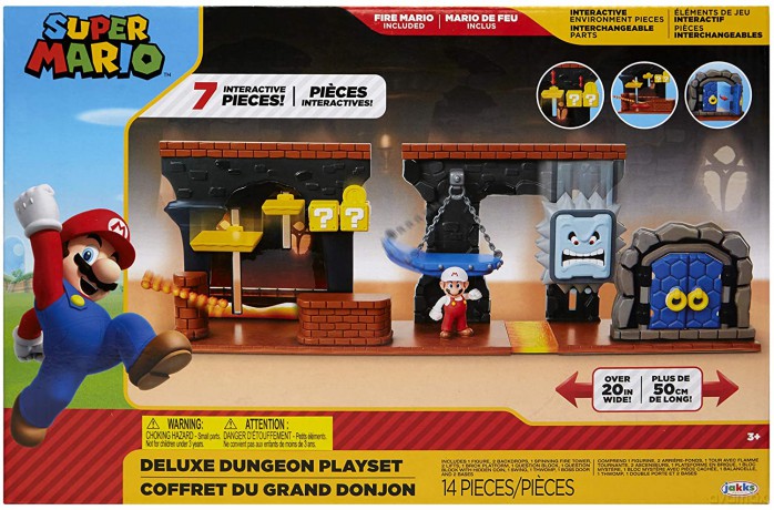 Super Mario Zestaw Deluxe Dungeon z 6,5 cm figurkami
