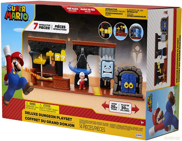 Super Mario Zestaw Deluxe Dungeon z 6,5 cm figurkami