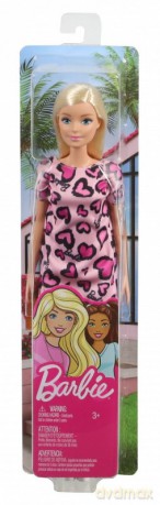 Lalka Barbie Doll Sukienka w serduszka różowa