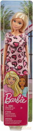 Lalka Barbie Doll Sukienka w serduszka różowa