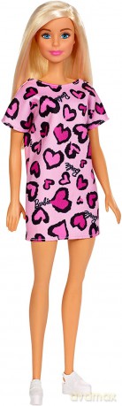Lalka Barbie Doll Sukienka w serduszka różowa