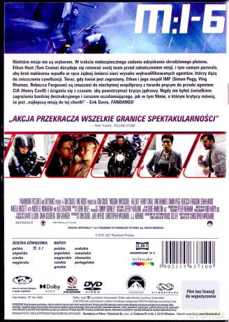 Mission: Impossible 6 - Fallout [DVD]