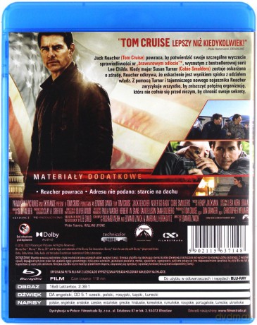 Jack Reacher: Nigdy nie wracaj [Blu-Ray]