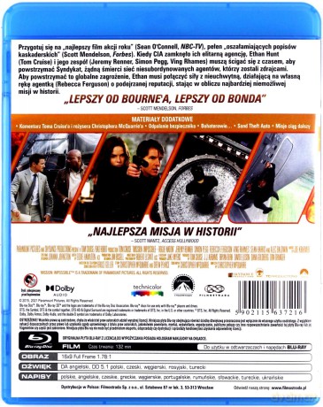 Mission: Impossible 5 - Rogue Nation [Blu-Ray]