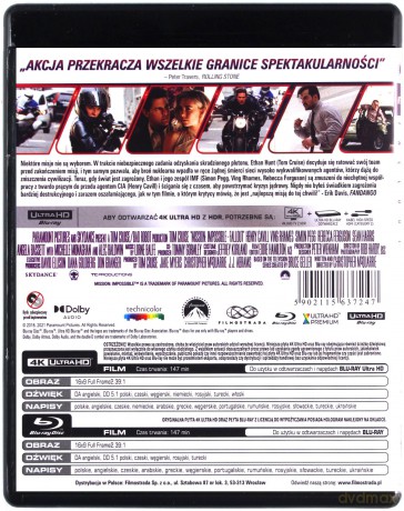 Mission: Impossible 6 - Fallout [Blu-Ray 4K]+[Blu-Ray]