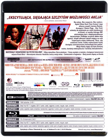 Mission: Impossible 4 - Ghost Protocol [Blu-Ray 4K]+[Blu-Ray]