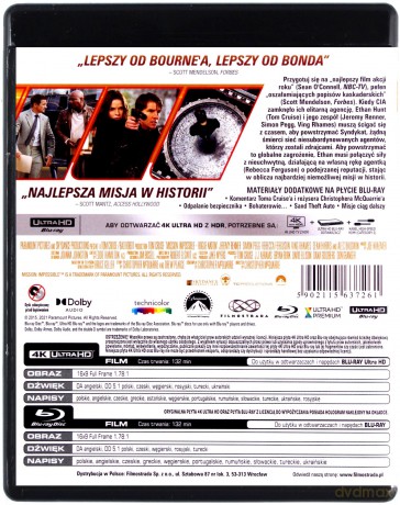 Mission: Impossible 5 - Rouge Nation [Blu-Ray 4K]+[Blu-Ray]