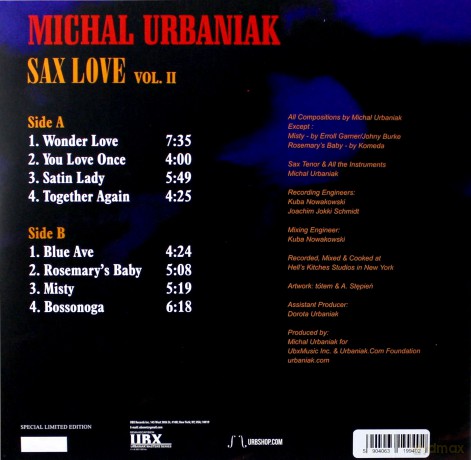 Michał Urbaniak: Sax Love vol. II [Winyl]