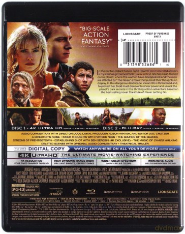 Chaos Walking (Ruchomy chaos) [Blu-Ray 4K]+[Blu-Ray]
