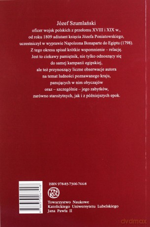 Wyprawa egipska roku 1798 - Józef Szumlański [KSIĄŻKA]
