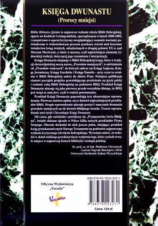 Księga Dwunastu. Biblia Hebrajska. Księgi protokanoniczne ST - Waldemar Chrostowski [KSIĄŻKA]