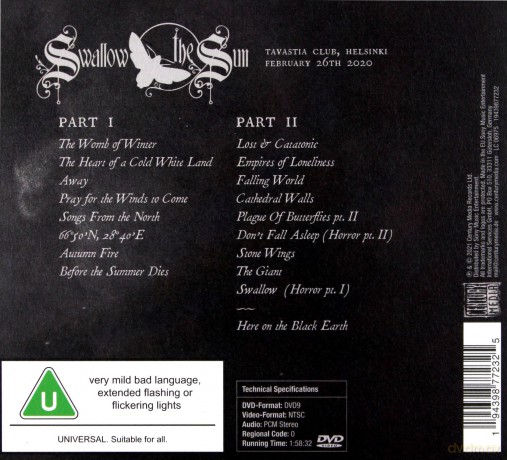 Swallow The Sun: 20 Years of Gloom, Beauty and Despair - Live in Helsinki [DVD]+[2CD]