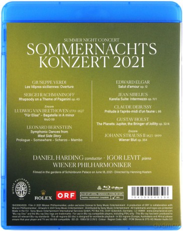Daniel Harding & Wiener Philh: Sommernachtskonzert 2021 / Summer Night Concert 2021 [Blu-Ray]