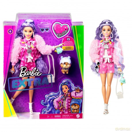 Lalka Barbie Extra Fioletowe fale