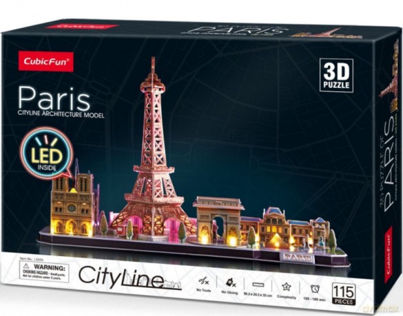 Puzzle 3D LED City Line Paryż [PUZZLE]
