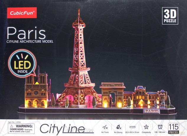 Puzzle 3D LED City Line Paryż [PUZZLE]