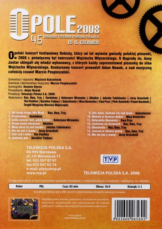 Opole 2008 Debiuty - 45 Krajowy Festiwal Piosenki Polskiej [DVD]