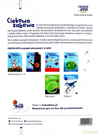 Wychowanie przedszkolne. Ciekawa zabawa 5-latki. Zestaw grupa mieszana 5-6-latki [KSIĄŻKA]