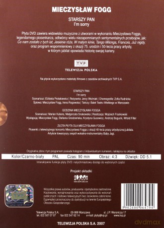 Mieczysław Fogg: Starszy Pan I'm sorry (digipack) [DVD]