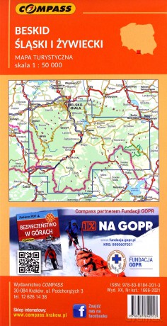 Beskid Śląski i Żywiecki wersja laminowana