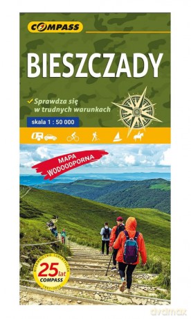 Bieszczady Mapa wodoodporna