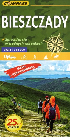 Bieszczady Mapa wodoodporna