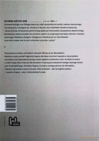 Minuta ze św Benedyktem - Szymon Hiżycki [KSIĄŻKA]