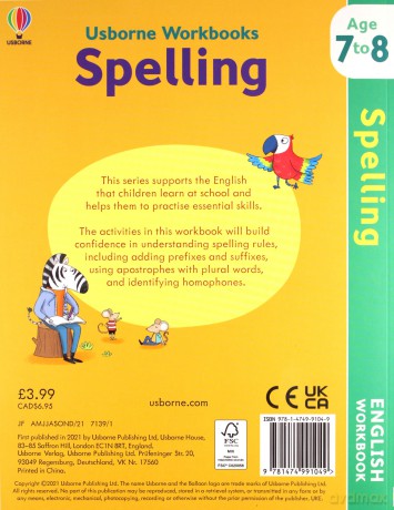 Usborne Workbooks Spelling [KSIĄŻKA]