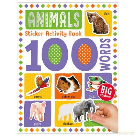 100 Animal Words Sticker Activity (100 Sticker Activity) - Make Believe Ideas [KSIĄŻKA]