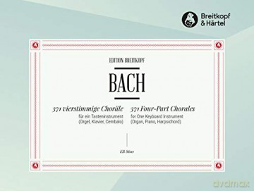 371 Four-Part Chorales (BWV 253-438 and others) - Breitkopf Urtext - organ (piano or harpsichord) - (EB 8610) - Johann Sebastian Bach [KSIĄŻKA]