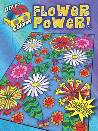 3-D Coloring Book - Flower Power! (Dover 3-D Coloring Book) [KSIĄŻKA]