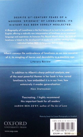 A Biography of Loneliness: The History of an Emotion - Fay Bound Alberti [KSIĄŻKA]