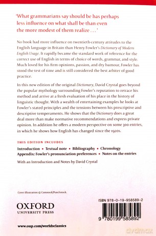 A Dictionary Of Modern English Usage Owc: Pb [KSIĄŻKA]