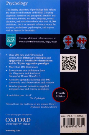 A Dictionary of Psychology 4/e (Oxford Quick Reference) - Andrew M. Colman [KSIĄŻKA]