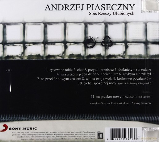 Andrzej Piaseczny: Spis rzeczy ulubionych [CD]