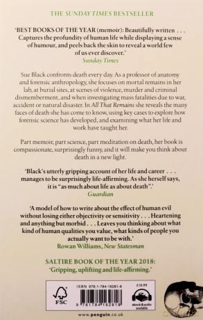 All That Remains: A Life in Death - Professor Sue Black [KSIĄŻKA]