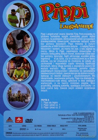 Pippi Langstrumpf 5: Pippi się żegna / Pippi i piraci 1 / Pippi i piraci 2 [DVD]