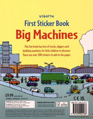 Big Machines Sticker Book (Usborne First Sticker Books) (First Sticker Books series) - Felicity Brooks [KSIĄŻKA]
