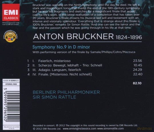 Rattle/Berlin Philharmonic Orchestra: Symphony No. 9 [CD]