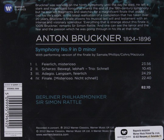 Rattle/Berlin Philharmonic Orchestra: Symphony No. 9 [CD]