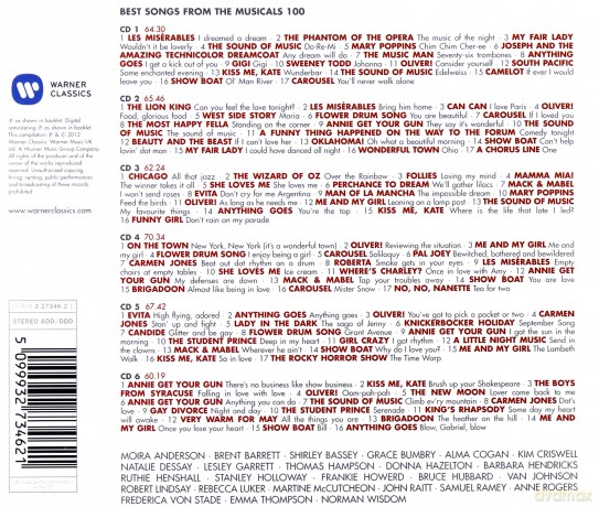 100 Best Songs From The Musicals [6CD]