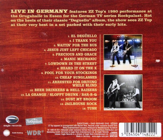 Zz Top: Live In Germany 1980 [CD]