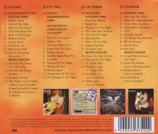 Saxon: The Emi Years: 1985-1988 [4CD]