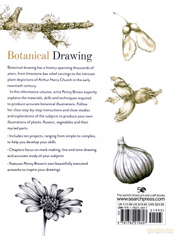Botanical Drawing: A step-by-Step guide to drawing flowers, vegetables, fruit and other plant life - Penny Brown [KSIĄŻKA]