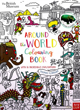 British Museum: Around the World Colouring Book: With 16 Incredible Civilisations and over 70 Stickers! (Colouring Books) - Thomas Flintham [KSIĄŻKA]