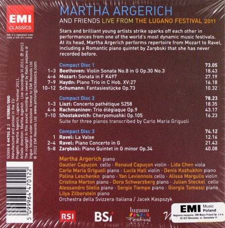 Argerich: Live At The Lugano Festival 2011 [3CD]