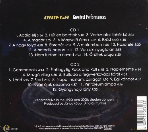Omega: Greatest Performances (digipack) [2CD]