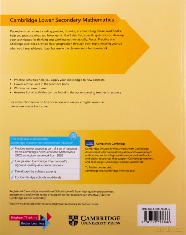 Cambridge Lower Secondary Mathematics Workbook 7 with Digital Access (1 Year) (Cambridge Lower Secondary Maths) - Chris Pearce [KSIĄŻKA]