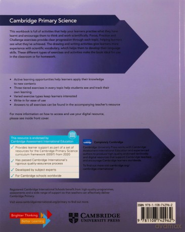 Cambridge Primary Science Workbook 5 with Digital Access (1 Year) - Fiona Baxter [KSIĄŻKA]