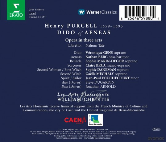 Gens/Berg/Brua/Christie/Laf: PurcIdo&Aeneas [CD]
